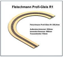 Radius R1 356,5mm 1-gleisig