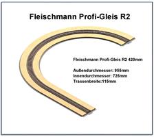 Radius R2 420mm 1-gleisig