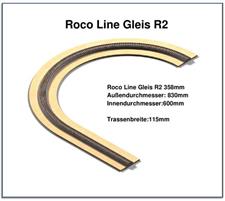 Radius R2 358mm 1-gleisig