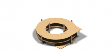 Spur N Gleise R2/R3 2-gleisig 228,2/261,8 mm - Lasercut-