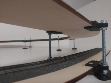 H0 Märklin C-Gleise R2 1-gleisig 437,5mm 1 Ebene - 6mm Gewindestangen -